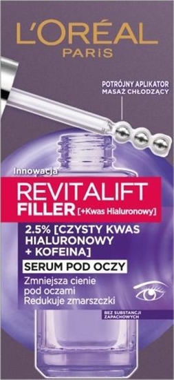 Изображение LOreal Paris LOREAL_Revitalift Filler Serum pod oczy redukujce zmarszczki i zmniejszajcy cienie 20ml
