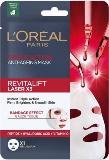 Изображение LOreal Paris LOREAL_Revitalift Laser X3 przeciwzmarszczkowa maska w pachcie o potrójnym dziaaniu 28g