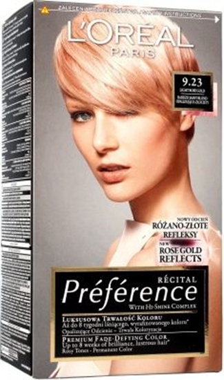 Изображение LOreal Paris Recital Preference Farba do wosów 9.23 Pure Rose