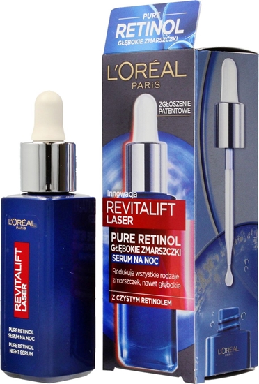 Изображение LOreal Paris Revitalift Laser Pure Retinol serum redukujce zmarszczki na noc 30 ml