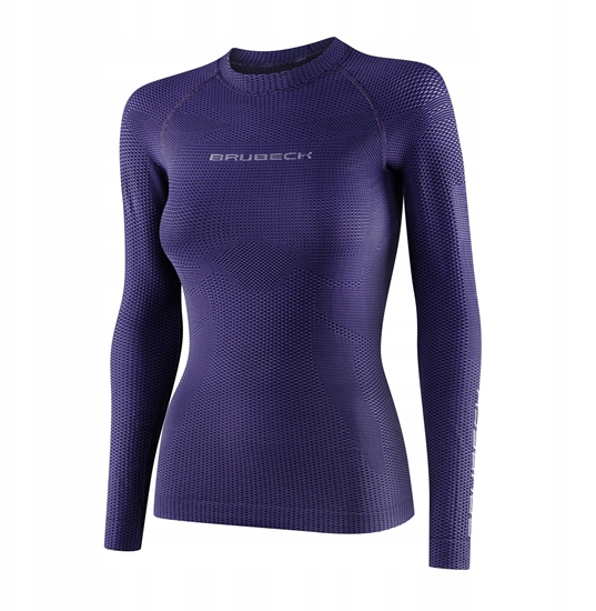Picture of LS1594W Koszulka damska 3D PRO z dugim rkawem fioletowy M