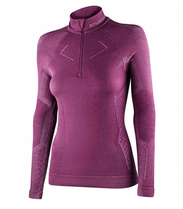 Attēls no LS1609W Bluza damska z kr�tkim ekspresem EXTREME MERINO fuksjowy XL