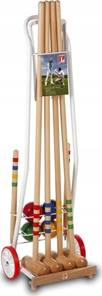 Attēls no Lucio Londero Zestaw do Krokieta LONDERO z metalowym wózkiem dla 4 Osób