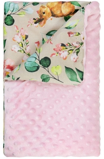 Picture of Lulando Lulando BABYDECKE 100 X 75 CM ROSA BLUMEN