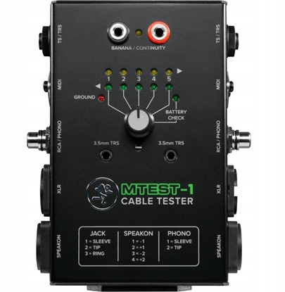 Изображение Mackie MACKIE M TEST 1 - Tester kabli audio