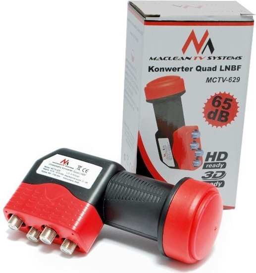Изображение Maclean - Konwerter satelitarny QUAD 65dB MCTV-629