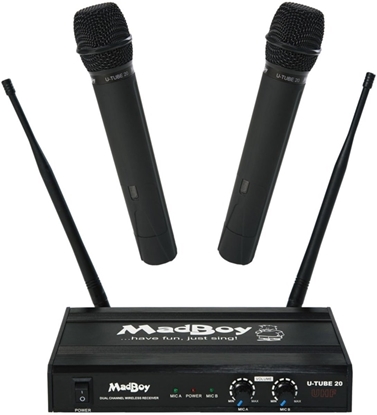 Attēls no MadBoy U-Tube 20 wireless karaoke microphone pair