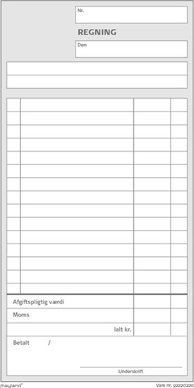 Изображение Mayland-Burde Bilagsblok mayland, regninger, med afgift, 2 x 50 blade