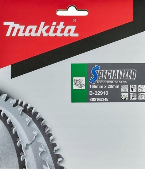 Изображение Makita B-32910 SPECIALIZED Saw Blade 165x20x24Z