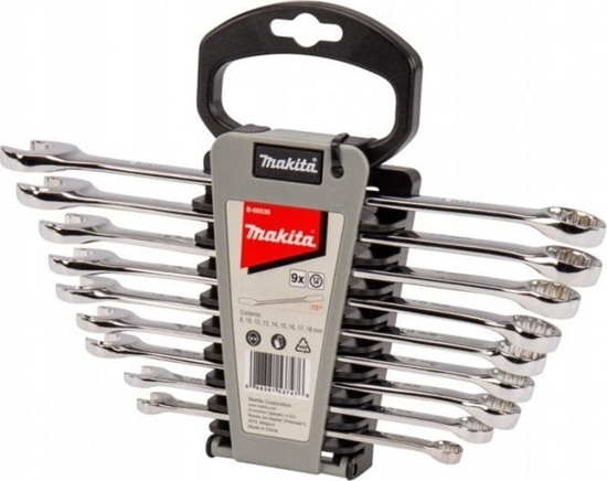 Изображение Makita KOMPLET KLUCZY PASKO-OCZKOWWYCH 8*18MM 9SZT.