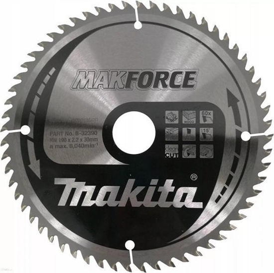 Picture of Makita MAKFORCE Sägeblatt 190x30x60Z