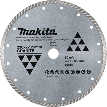 Изображение Makita MAKITA DIAMOND BLADE 230x22.23mm TURBO (DRY) GRANITE