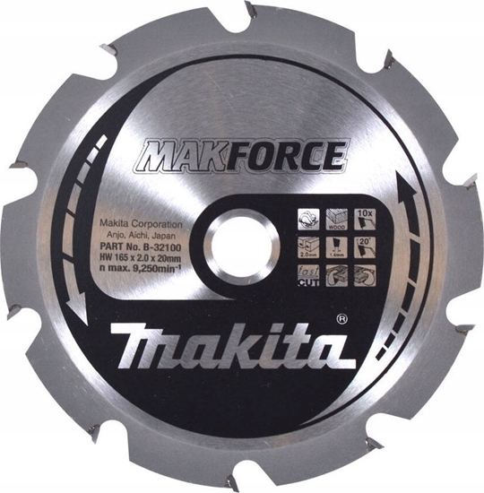 Изображение Makita MAKITA PIA TARCZOWA  165x20x10z MAKFORCE DREWNO