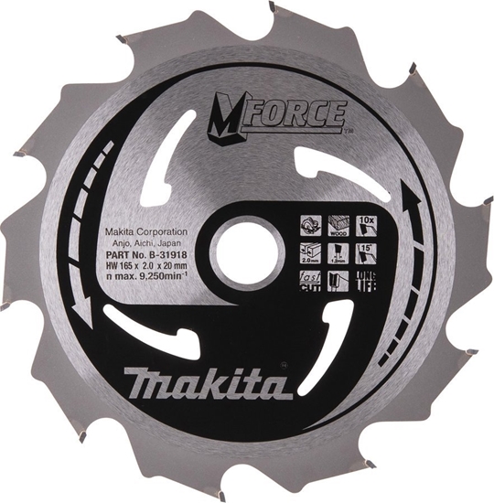 Изображение Makita MAKITA PIA TARCZOWA  165x20x10z M-FORCE DREWNO