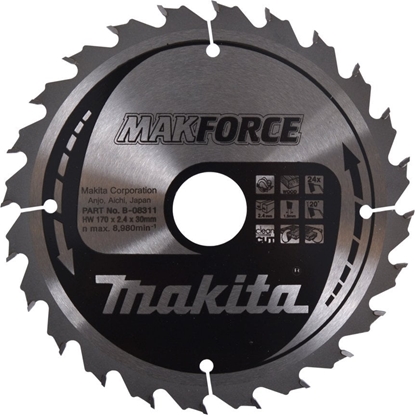 Изображение Makita PIA TARCZOWA DO DREWNA MAKFORCE 170x30mm 24-ZEBY >>>B-32225