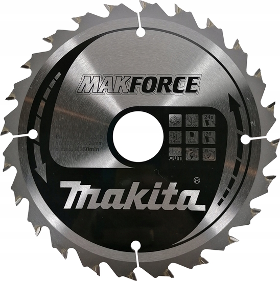 Picture of Makita PIÅA SPIEKOWA DO DREWNA MAKFORCE 165*30MM 24Z