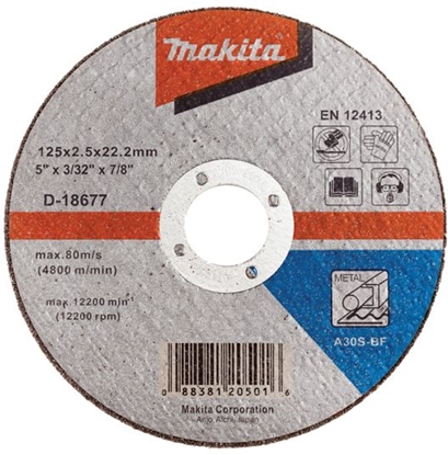Attēls no Makita Tarcza do cicia metalu 125x2,5x22,2mm (D-18677)
