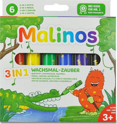 Изображение Malinos Malinos Wachsmalstifte Wachsmal-Zauber     6  Farben      3+