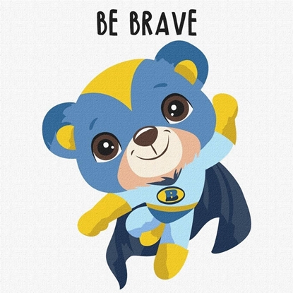 Picture of Malowanie po numerach - Dzielny niedwied 30x30cm