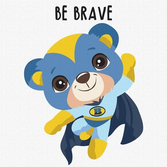 Picture of Malowanie po numerach - Dzielny niedwied 30x30cm