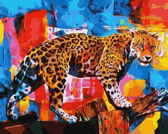 Picture of Ideyka Malowanie po numerach - Jasny lampart 40x50cm