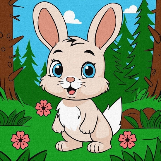 Picture of Ideyka Malowanie po numerach - Magiczny królik Kids