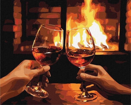 Изображение Malowanie po numerach - Ogrzewanie przy kominku