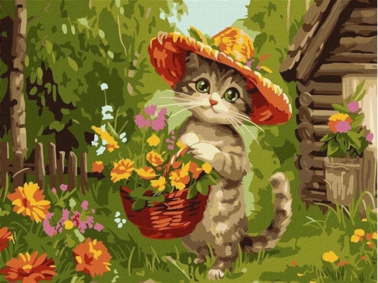 Изображение Malowanie po numerach - Sodki ogrodnik 30x40cm