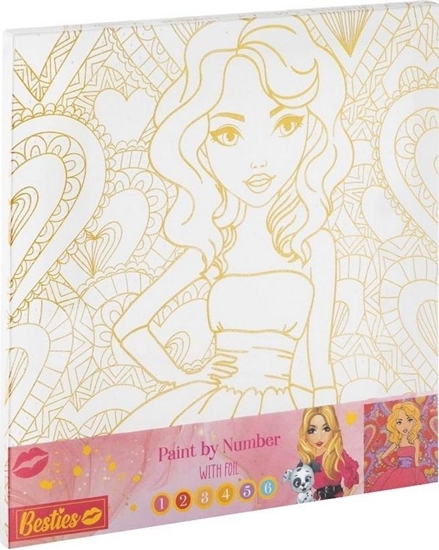 Изображение Malowanie po numerach + farby Girl