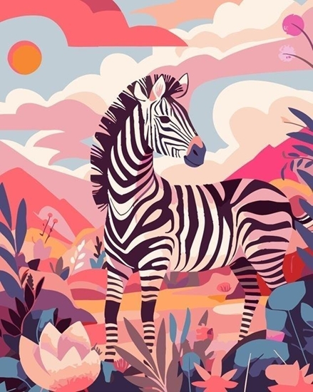 Picture of Koh I Noor Malowanie po numerach 40x50 Zebra