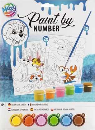 Picture of Malowanie po numerach A4 + farbki niebieski