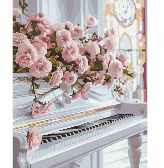 Picture of Malowanie po numerach BRUSHME, 40x50 cm, romantyczny fortepian, 1 szt., w pudeku