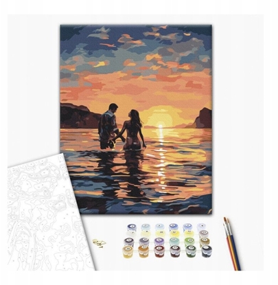 Picture of Malowanie po numerach BRUSHME, 40x50 cm, kochankowie o wicie, 1 szt., w pudeku