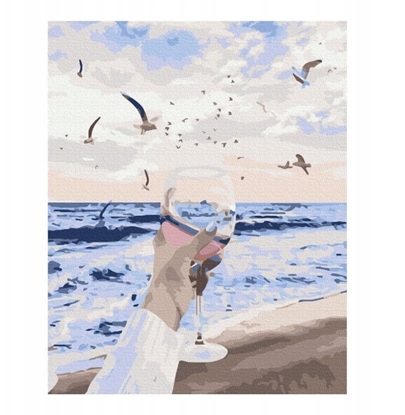 Picture of Malowanie po numerach BRUSHME, 40x50 cm, morze w szklance, 1 szt., w pudeku