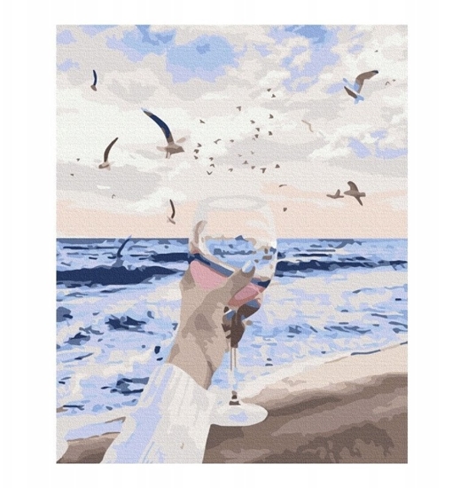 Picture of Malowanie po numerach BRUSHME, 40x50 cm, morze w szklance, 1 szt., w pudeku