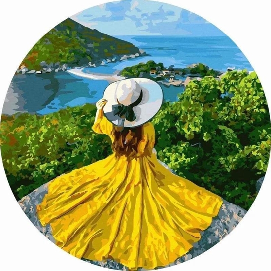 Picture of Twoje Hobby Malowanie po numerach okrge - Dziewczyna jest...