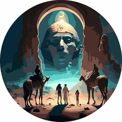 Picture of Malowanie po numerach okrge - Sfinks Egiptu 40cm