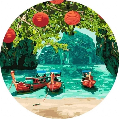 Picture of Malowanie po numerach okrge - Wakacje... 40cm