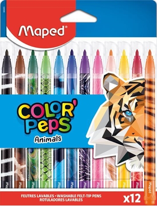 Attēls no Maped FLAMASTRY COLORPEPS ANIMALS MAPED 12 SZTUK 845403