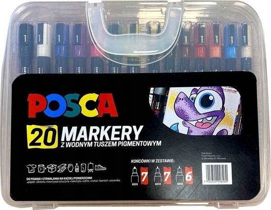 Picture of Markery w plastikowej walizce 20 kolorów POSCA