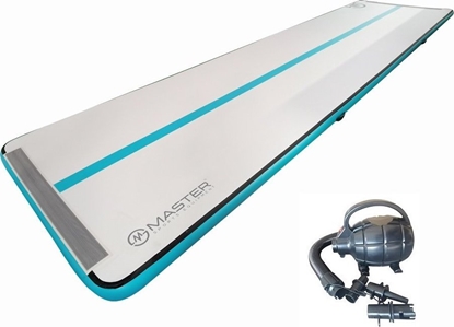 Attēls no Master Dmuchany materac gimnastyczny Airtrack S-Pro 600 cm x 150 cm x 10 cm szary