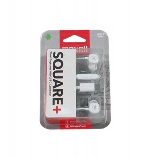 Picture of MAXELL USB-C EARPHONES SQUARE+ WHITE 348567