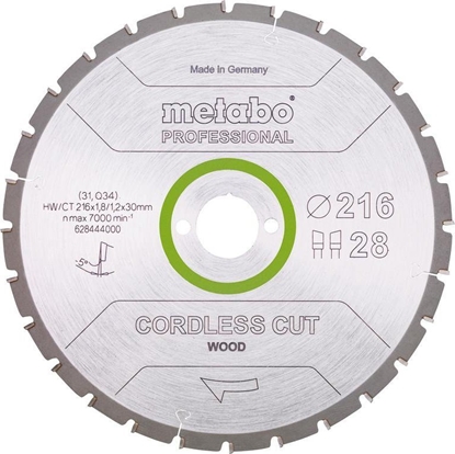 Attēls no MBG - PIOTR KILISKI METABO PIA TARCZOWA HW/CT 216x30x28z    CORDLESS CUT WOOD PROFESSIONAL
