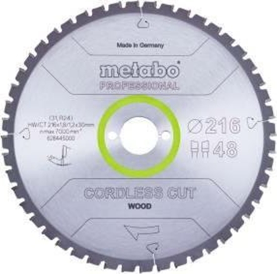 Picture of MBG - PIOTR KILISKI METABO PIA TARCZOWA HW/CT 216x30x48z    CORDLESS CUT WOOD PROFESSIONAL