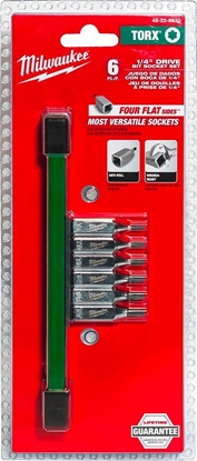 Picture of MBG - PIOTR KILISKI MILWAUKEE ZESTAW NASADEK TRZPIENIOWYCH  6 szt. 1/4 TORX