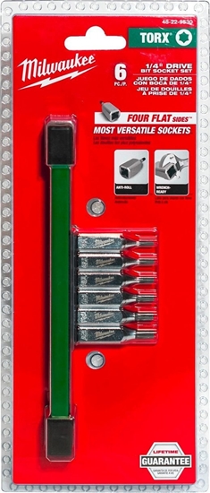 Изображение MBG - PIOTR KILISKI MILWAUKEE ZESTAW NASADEK TRZPIENIOWYCH  6 szt. 1/4 TORX