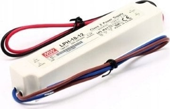 Picture of MEAN WELL LPH-18-24, 18 W, 180 - 264 V, 47 - 63 Hz, 0.3 A, Over voltage, Overheating, Overload, Short circuit, White