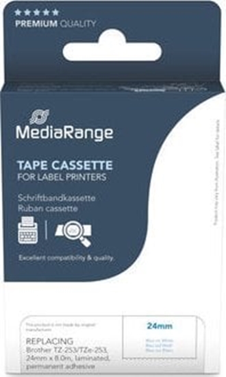 Picture of Mediarange Schriftbandka. Brother TZ-253/TZe-253 24mm 8m bl