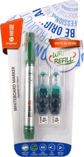 Picture of MemoBe Marker do tablic such. + 2 ampuki zielony MemoBe