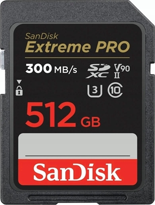 Picture of Karta SanDisk Extreme PRO SDXC 512 GB Class 10 UHS-II/U3 V90 (SDSDXDK-512G-GN4IN)